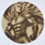 Cuadro decorativo MDF grabado láser estilo anime manga de  Saitama