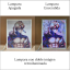 Lámpara ánime/manga  DAN DA DAN  con doble imagen del personaje Evil Eye y Jiji, vista apagada y encendida, donde se revela la ilustración completa al encender la luz LED.