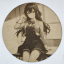 Cuadro decorativo MDF grabado láser estilo anime manga de Yuki Suou