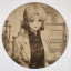 Cuadro decorativo MDF grabado láser estilo anime manga de Ritsuko Akagi