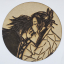 Cuadro decorativo MDF grabado con láser estilo anime manga de Shinobu Kocho y Giyu Tomioka