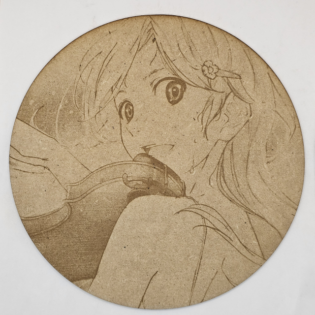 grabado laser en mdf ánime/manga,  Kaori Miyazono, Your Lie in April , decoración otaku, decoración ánime/manga