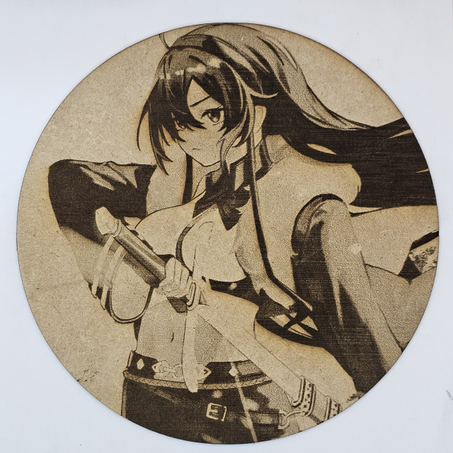 Cuadro decorativo MDF grabado láser estilo anime manga de Eris Boreas Greyrat