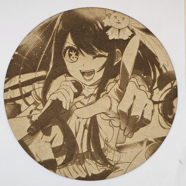 Cuadro decorativo MDF grabado láser estilo anime manga de Ai Hoshino