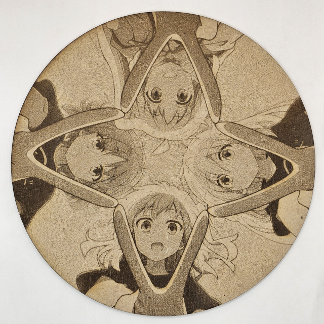 grabado laser en mdf ánime/manga,  Hitori Gotoh, Nijika Ijichi, Ryo Yamada y Ikuyo Kita, Bocchi the Rock! , decoración otaku, decoración ánime/manga