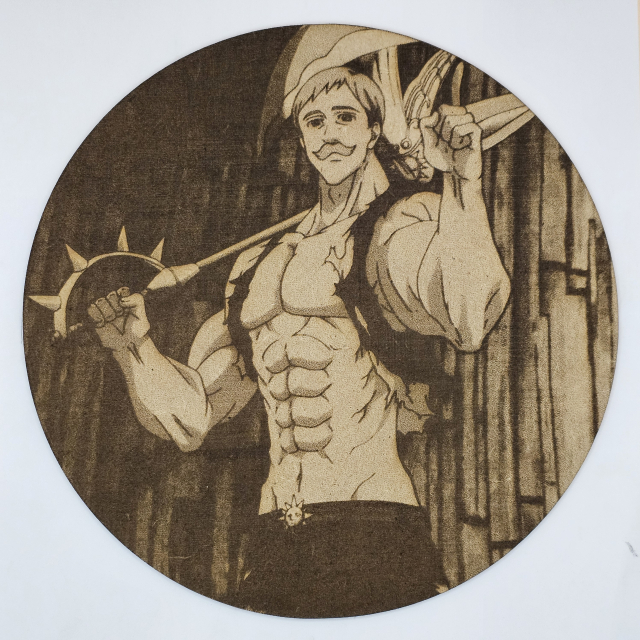 Cuadro decorativo MDF grabado láser estilo anime manga de  Escanor