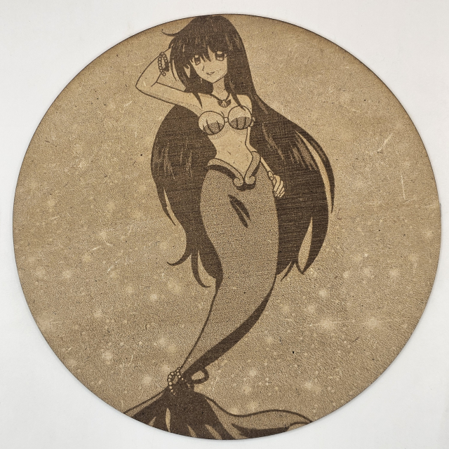 grabado laser en mdf ánime/manga,  Rina Toin, Mermaid Melody Pichi Pichi Pitch , decoración otaku, decoración ánime/manga