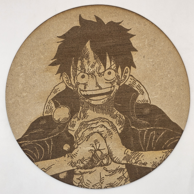 grabado laser en mdf ánime/manga,  Monkey D. Luffy, One Piece , decoración otaku, decoración ánime/manga