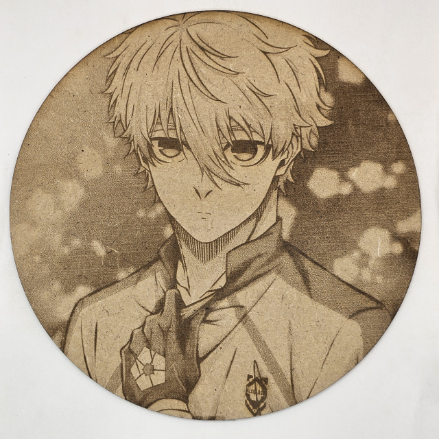 grabado laser en mdf ánime/manga,  Seishiro Nagi, Blue Lock , decoración otaku, decoración ánime/manga