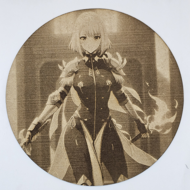 Cuadro decorativo MDF grabado láser estilo anime manga de Cha Hae-In