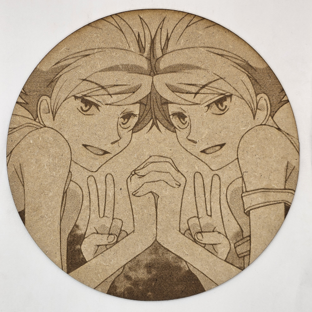 grabado laser en mdf ánime/manga,  Kaoru Hitachiin y Hikaru Hitachiin, Ouran High School Host Club , decoración otaku, decoración ánime/manga