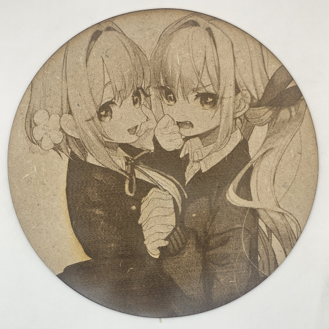 grabado laser en mdf ánime/manga,  Hanazono Hakari y Inda Karane, Mis 100 novias que me quieren mucho mucho , decoración otaku, decoración ánime/manga