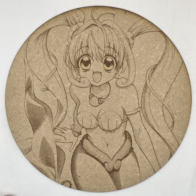 grabado laser en mdf ánime/manga,  Luchia Nanami, Mermaid Melody Pichi Pichi Pitch , decoración otaku, decoración ánime/manga