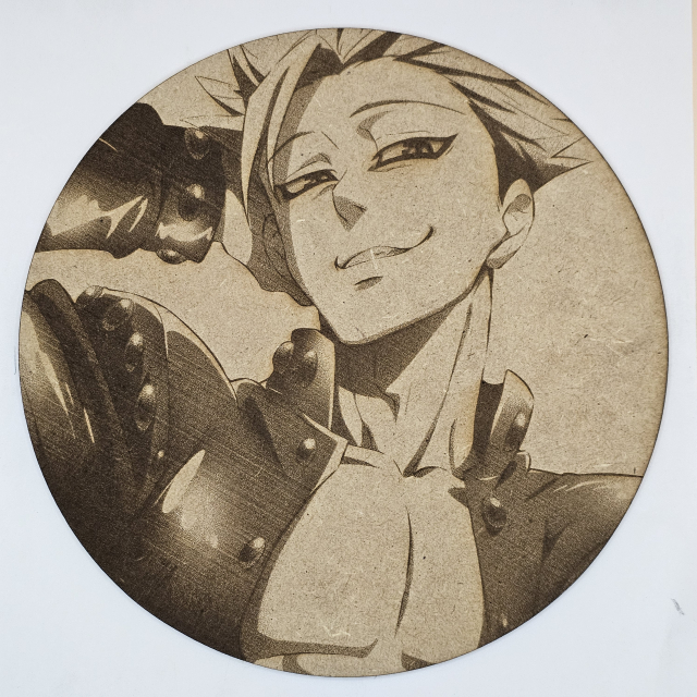 Cuadro decorativo MDF grabado láser estilo anime manga de Ban