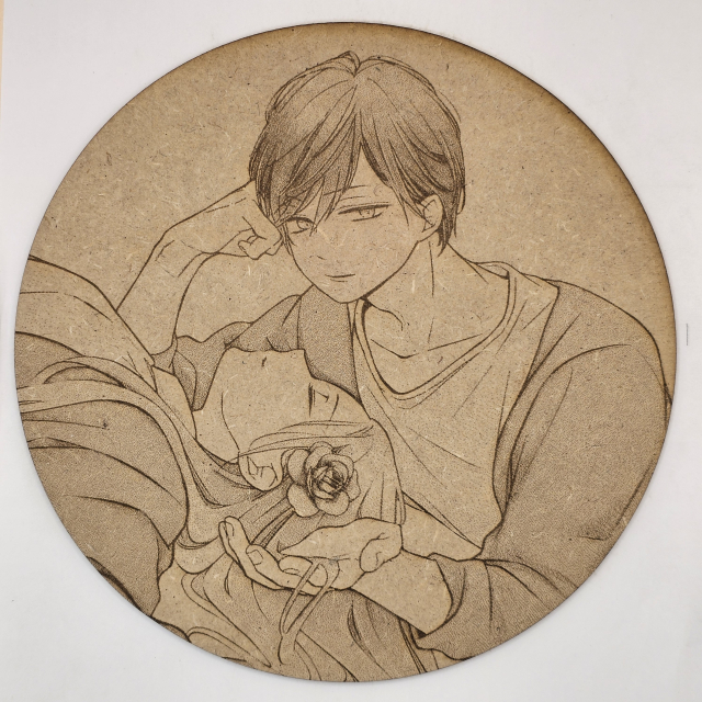 grabado laser en mdf ánime/manga,  Akane Kinoshita y Akito Yamada, My Love Story with Yamada-kun at Lv999 , decoración otaku, decoración ánime/manga