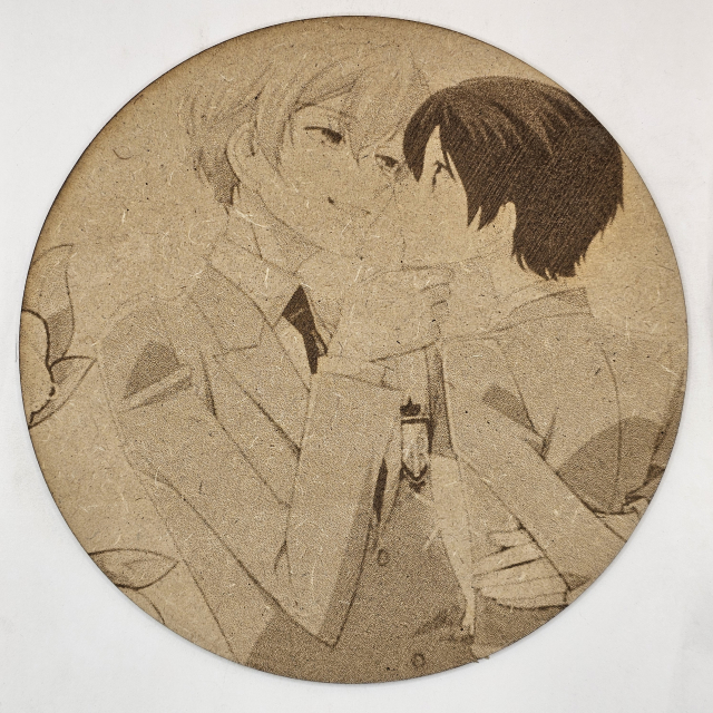 grabado laser en mdf ánime/manga,  Haruhi Fujioka y Tamaki Suoh, Ouran High School Host Club , decoración otaku, decoración ánime/manga