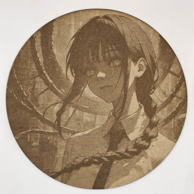 grabado laser en mdf ánime/manga,  Makima, Chainsaw Man , decoración otaku, decoración ánime/manga