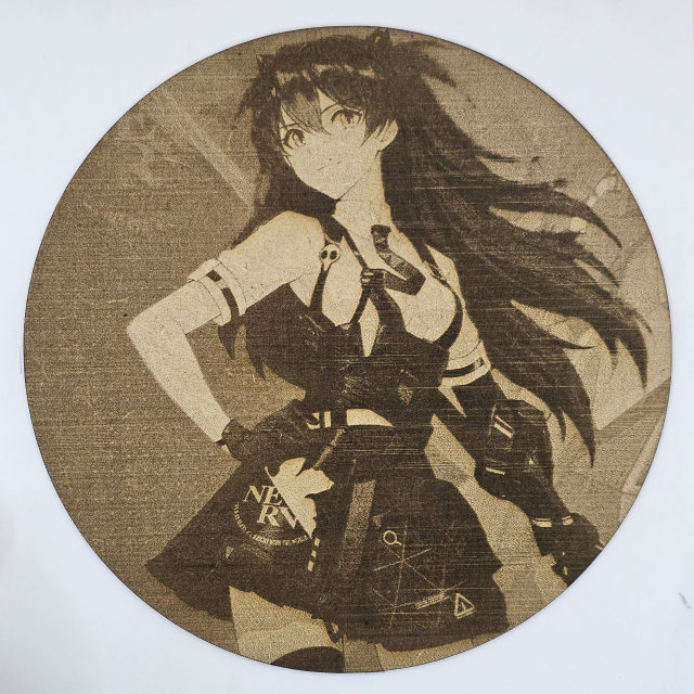 Cuadro decorativo MDF grabado láser estilo anime manga de Asuka Langley Soryu