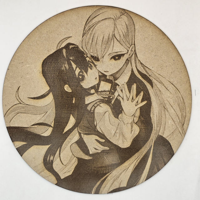 grabado laser en mdf ánime/manga,  Yoshimoto Shizuka y Eiai Nano, Mis 100 novias que me quieren mucho mucho , decoración otaku, decoración ánime/manga