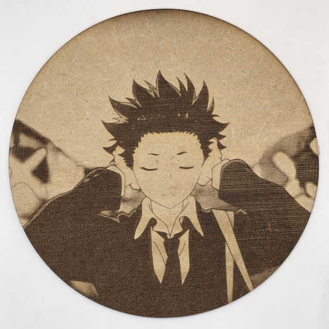 grabado laser en mdf ánime/manga,  Shoya Ishida, A Silent Voice , decoración otaku, decoración ánime/manga