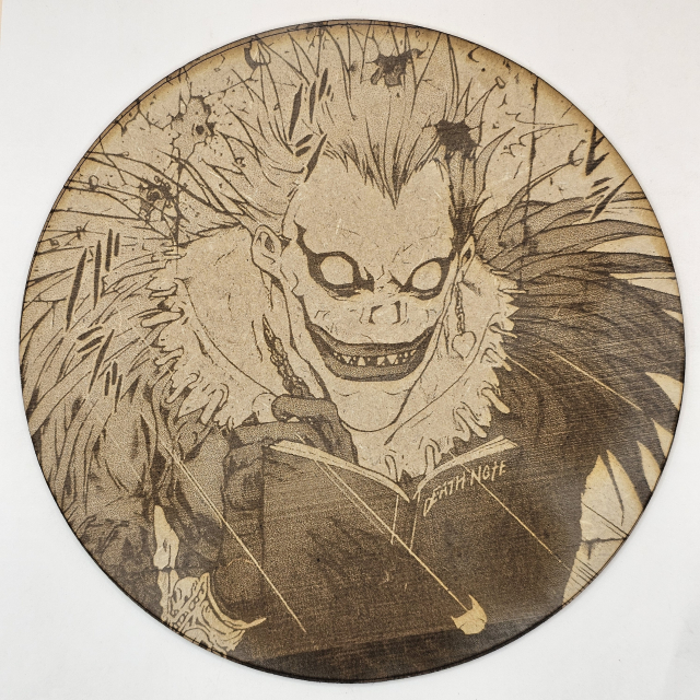 Cuadro decorativo MDF grabado láser estilo ánime/manga de Ryuk - Death Note