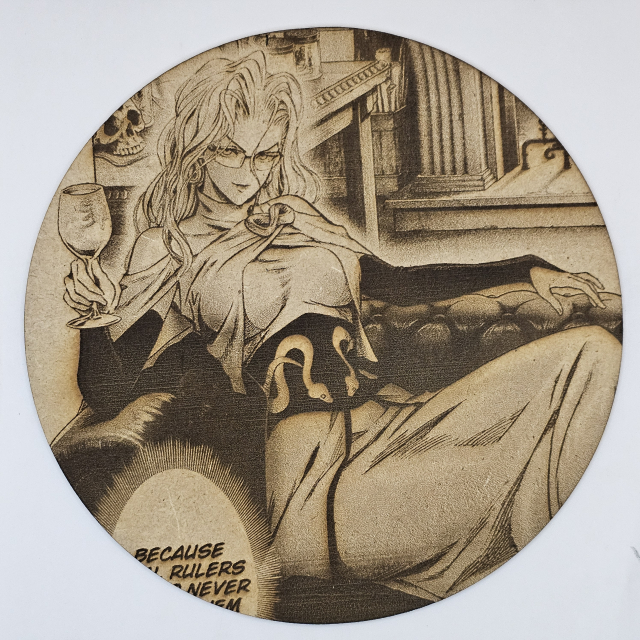 Cuadro decorativo MDF grabado láser estilo anime manga de Psykos