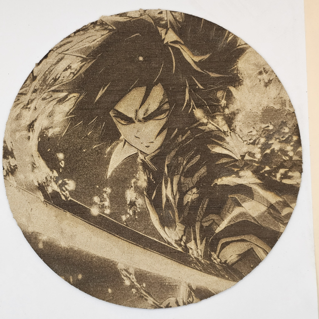 grabado laser en mdf ánime/manga,  Giyū Tomioka, Kimetsu no Yaiba , decoración otaku, decoración ánime/manga