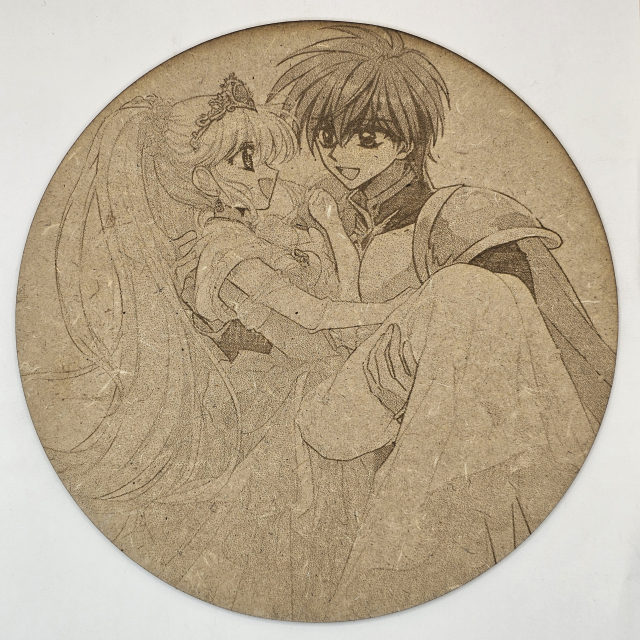 grabado laser en mdf ánime/manga,  Luchia Nanami y Kaito Domoto, Mermaid Melody Pichi Pichi Pitch , decoración otaku, decoración ánime/manga