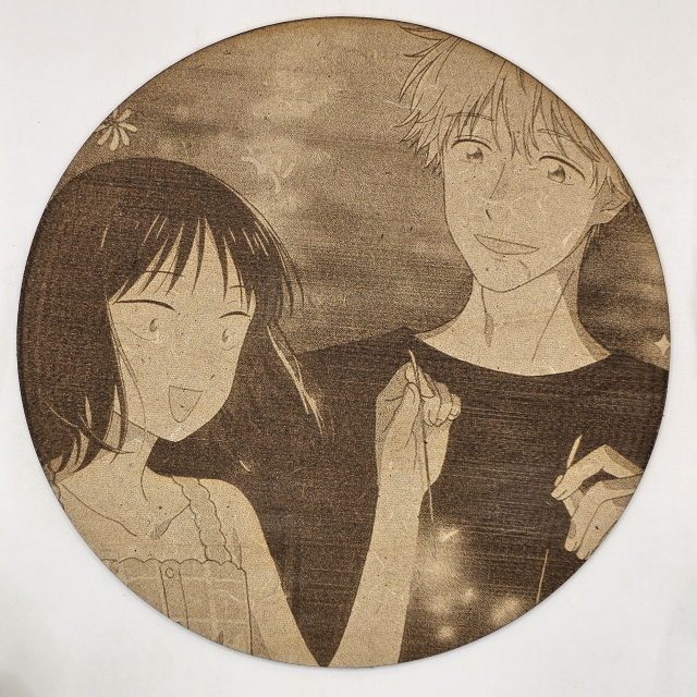 grabado laser en mdf ánime/manga,  Mitsumi Iwakura y Sousuke Shima, Skip to Loafer , decoración otaku, decoración ánime/manga