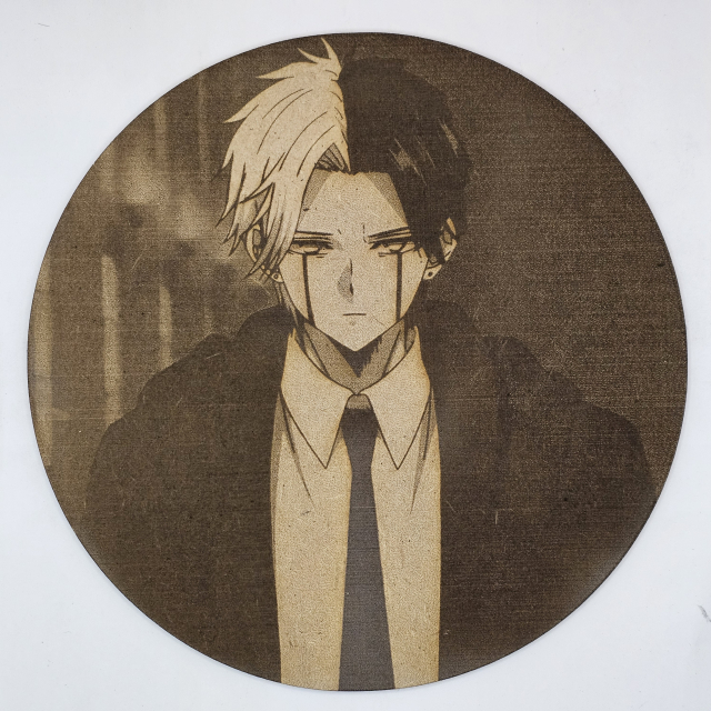 Cuadro decorativo MDF grabado láser estilo anime manga de Rayne Ames