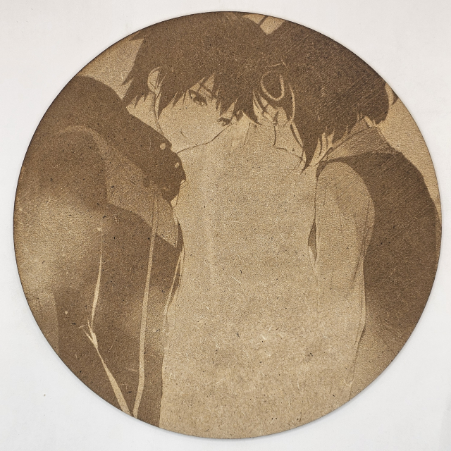 grabado laser en mdf ánime/manga,  Taki Tachibana y Mitsuha Miyamizu, Your Name , decoración otaku, decoración ánime/manga