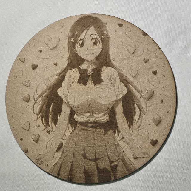 Cuadro decorativo MDF grabado láser estilo anime manga de  Orihime Inoue