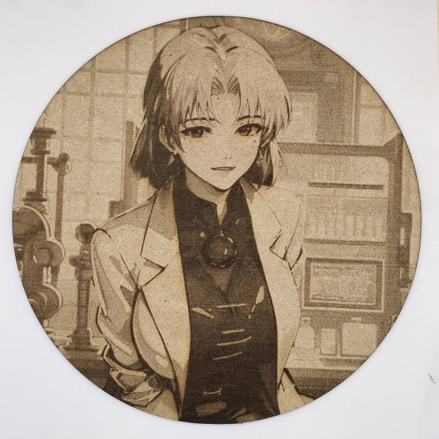 Cuadro decorativo MDF grabado láser estilo anime manga de Ritsuko Akagi