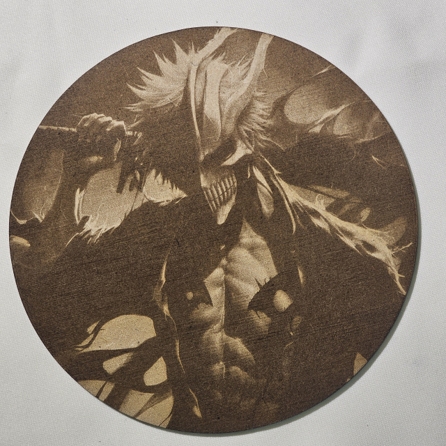 Cuadro decorativo MDF grabado láser estilo anime manga de  Ichigo Kurosaki