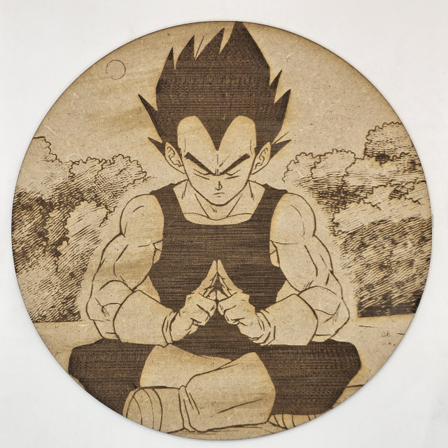 grabado laser en mdf ánime/manga,  Vegeta, Dragon Ball , decoración otaku, decoración ánime/manga