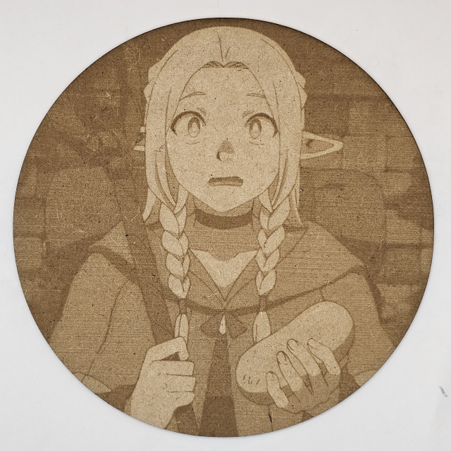 Cuadro decorativo MDF grabado láser estilo anime manga de Marcille