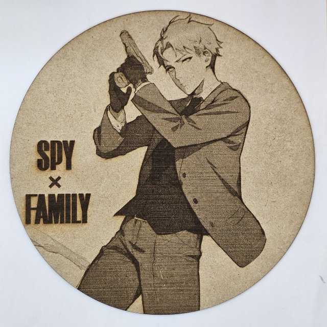Cuadro decorativo MDF grabado láser estilo anime manga de  Loid Forger