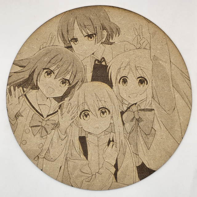 grabado laser en mdf ánime/manga,  Hitori Gotoh, Nijika Ijich, Ryo Yamada y Ikuyo Kita, Bocchi the Rock! , decoración otaku, decoración ánime/manga versión 3