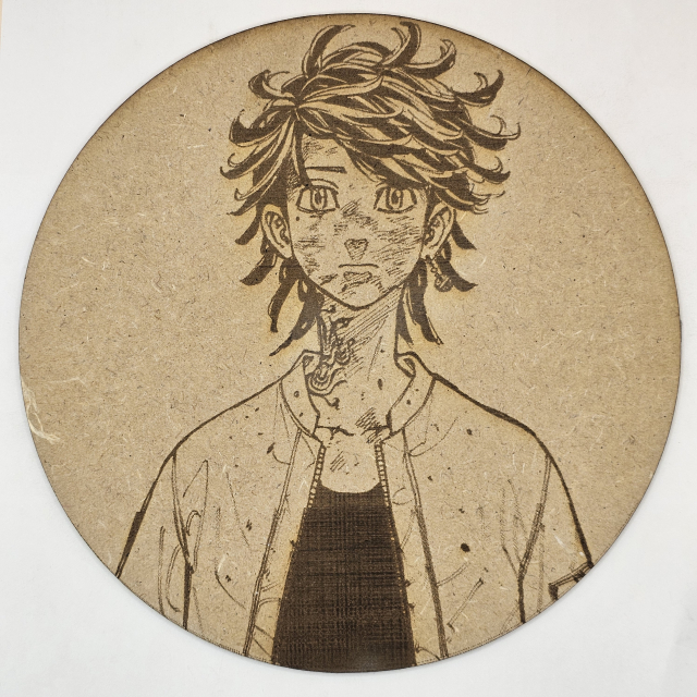 grabado laser en mdf ánime/manga,  Kazutora Hanemiya, Tokyo Revengers , decoración otaku, decoración ánime/manga