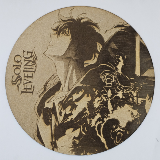 Cuadro decorativo MDF grabado láser estilo anime manga de Sung Jin-woo