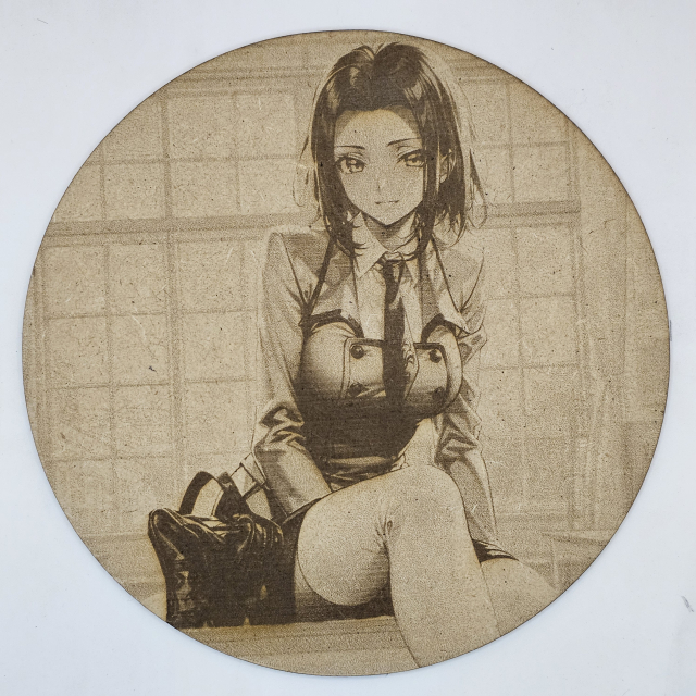 Cuadro decorativo MDF grabado láser estilo anime manga de Kallen Kozuki