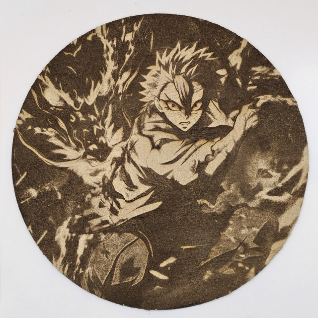 grabado laser en mdf ánime/manga,  Sanemi Shinazugawa, Kimetsu no Yaiba , decoración otaku, decoración ánime/manga