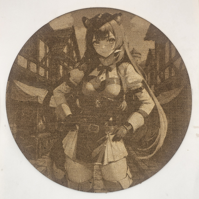 grabado laser en mdf ánime/manga,  Raphtalia, El héroe del escudo , decoración otaku, decoración ánime/manga