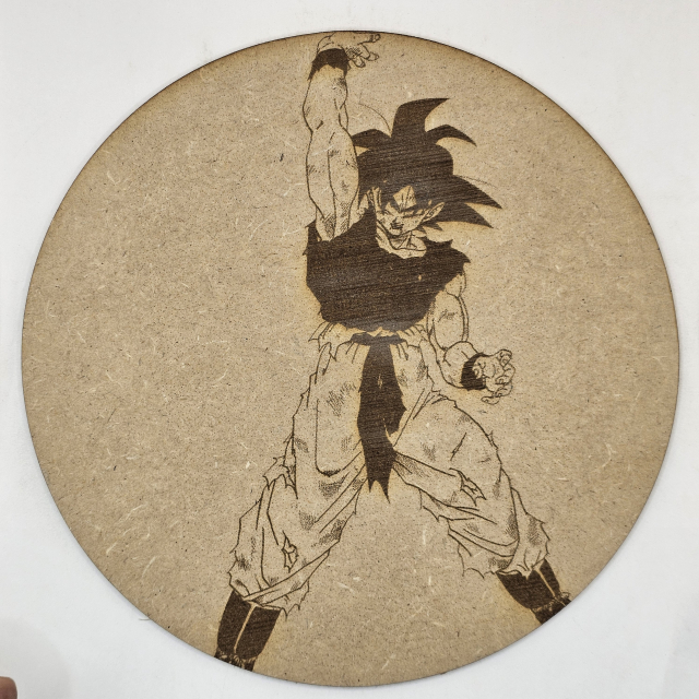grabado laser en mdf ánime/manga,  Son Goku, Dragon Ball , decoración otaku, decoración ánime/manga