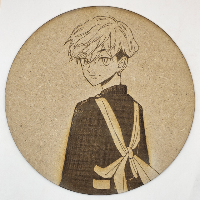 grabado laser en mdf ánime/manga,  Chifuyu Matsuno, Tokyo Revengers , decoración otaku, decoración ánime/manga