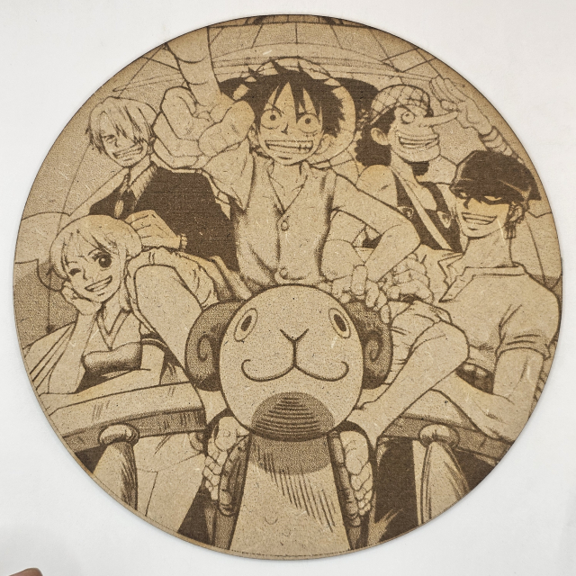 grabado laser en mdf ánime/manga,  Monkey D. Luffy, Roronoa Zoro, Nami, Usopp y Vinsmoke Sanji, One Piece , decoración otaku, decoración ánime/manga