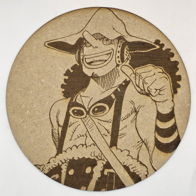 grabado laser en mdf ánime/manga,  Usopp, One Piece , decoración otaku, decoración ánime/manga