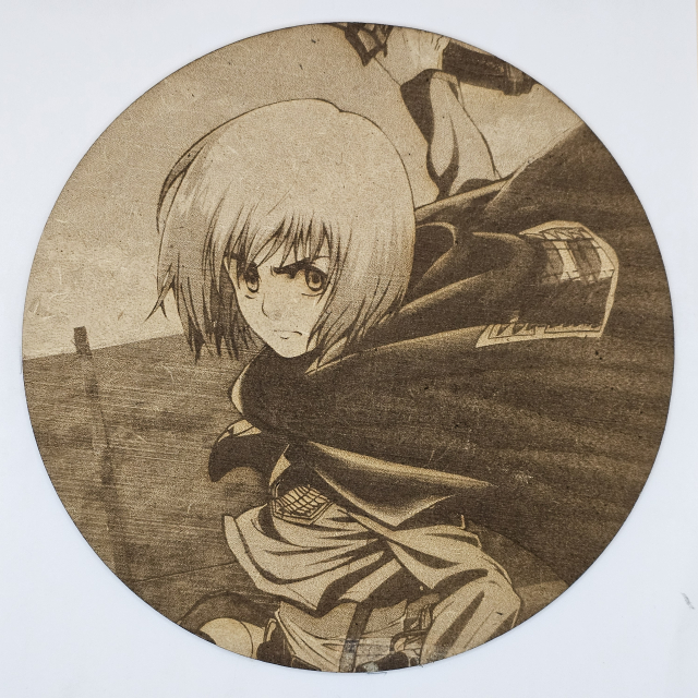 Cuadro decorativo MDF grabado láser estilo anime manga de Armin Arlert