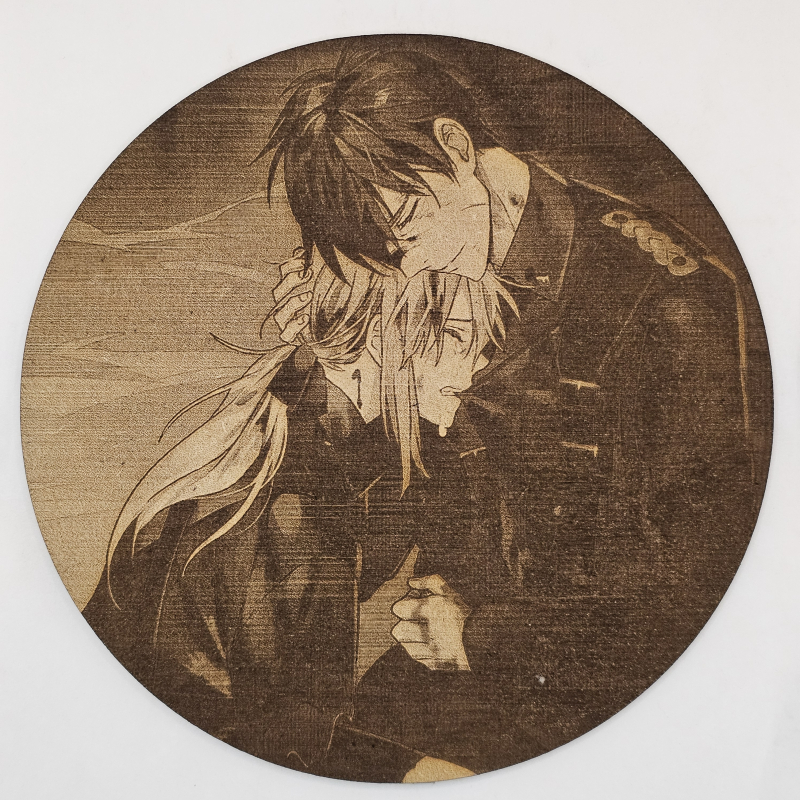 grabado laser en mdf ánime/manga, Violet Evergarden y Gilbert Bougainvillea, Violet Evergarden , decoración otaku, decoración ánime/manga