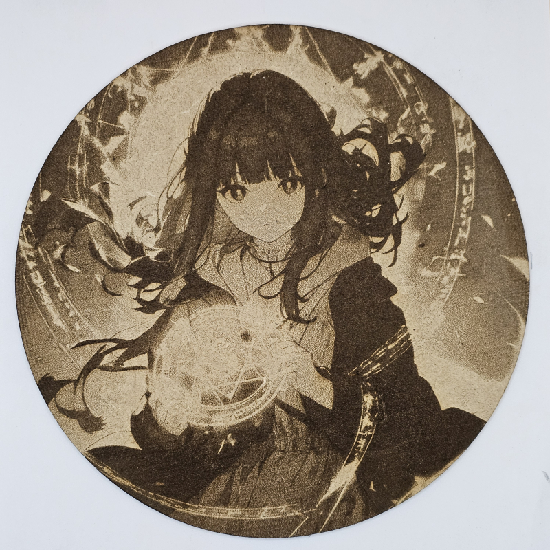Cuadro decorativo MDF grabado láser estilo anime manga de Fern